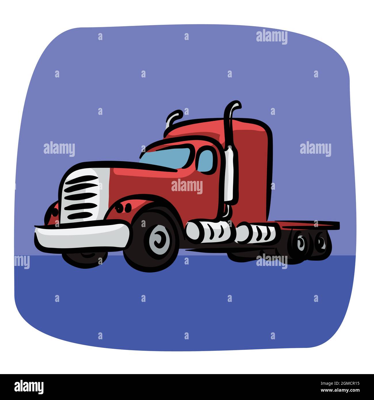 Tractor truck illustration Stock Vector