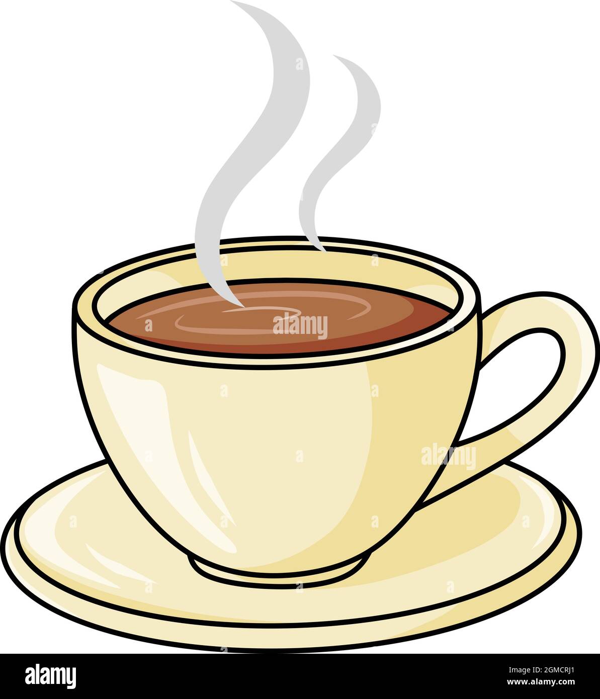 Hot Coffee cup vector illustration Stock Vector