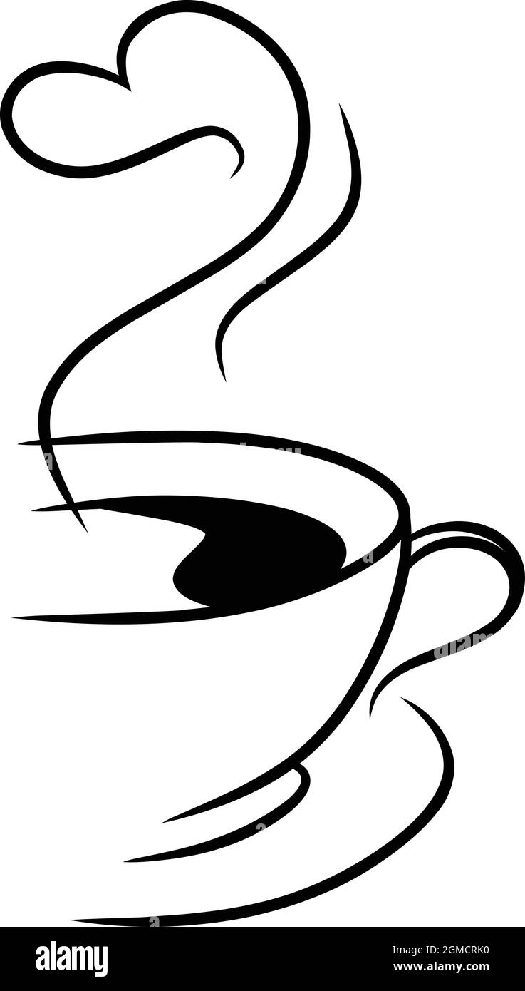 Heart Coffee Love art vector illustration Stock Vector Image & Art Alamy