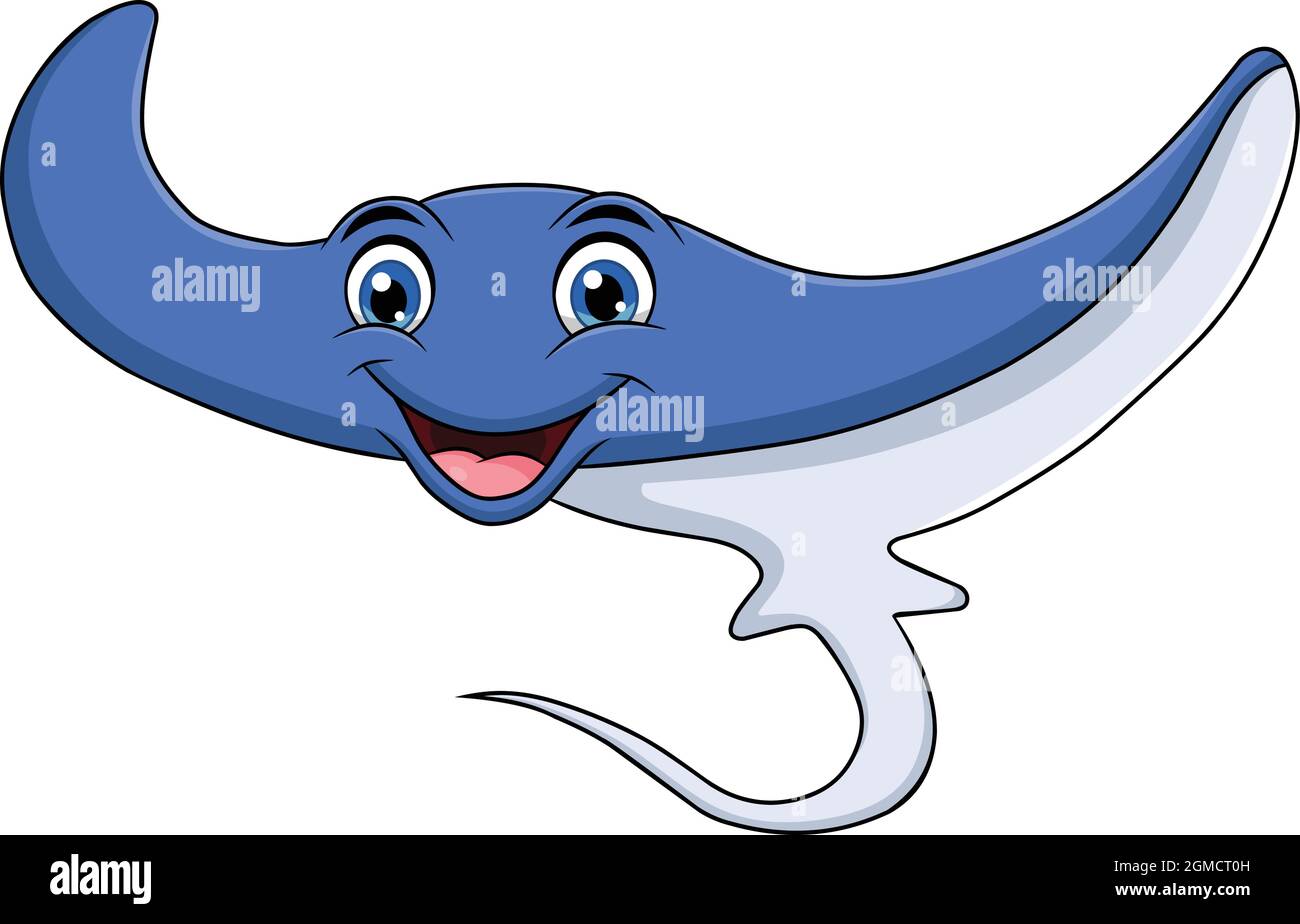 Cute Stingray cartoon vector illustration Stock Vector Image & Art - Alamy