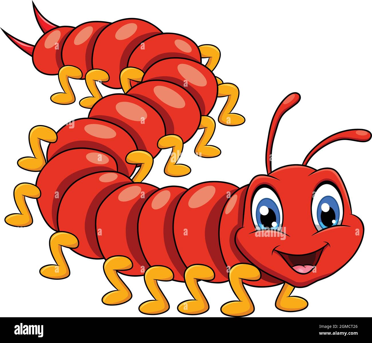 Cute Centipede cartoon vector illustration Stock Vector Image & Art - Alamy