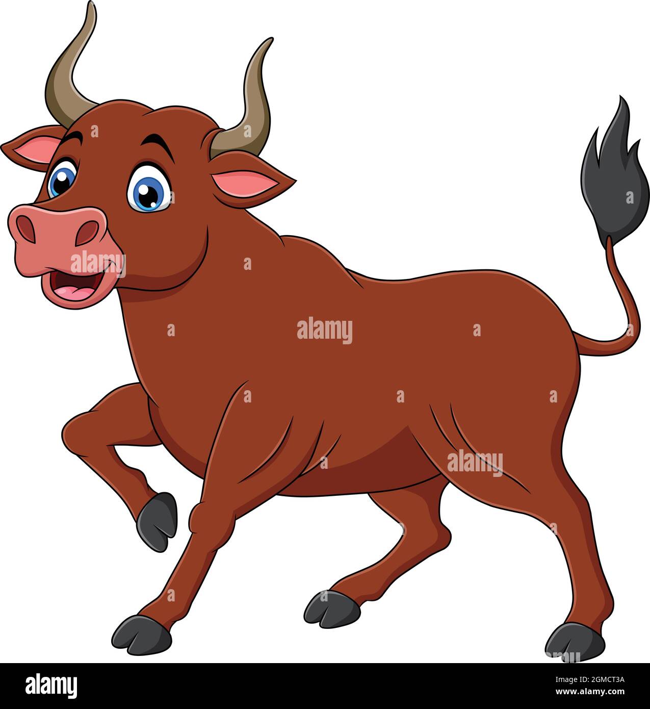 Cute Bull cartoon vector illustration Stock Vector Image & Art - Alamy