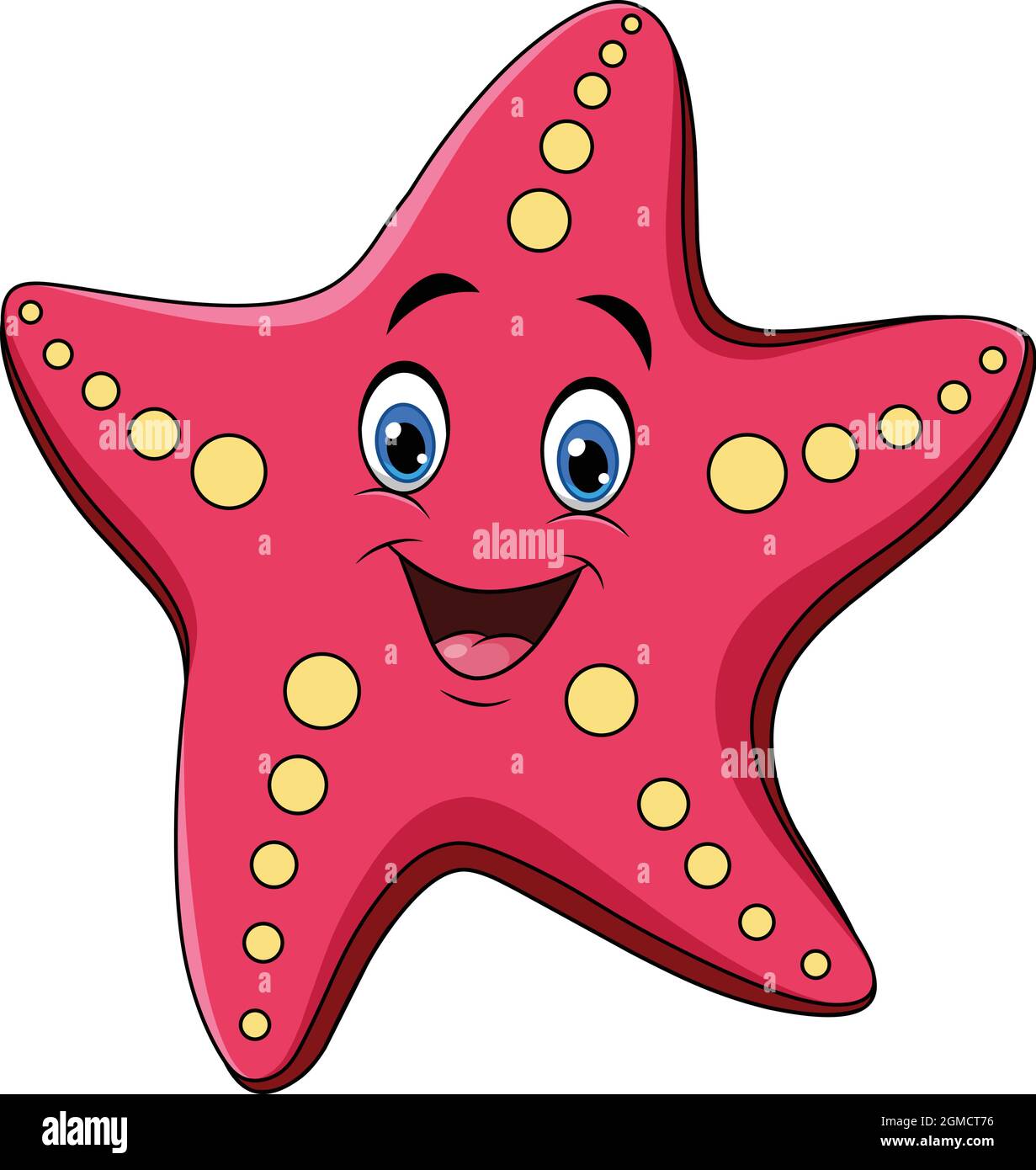 Cute Starfish cartoon vector illustration Stock Vector