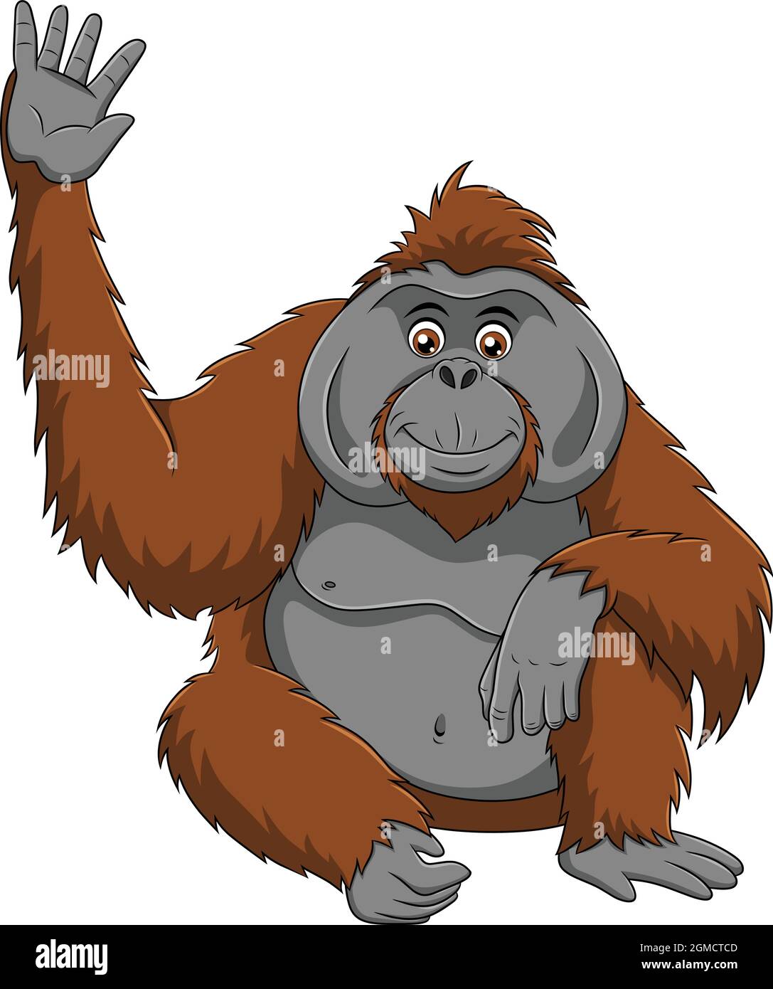 Cute Orangutan cartoon vector illustration Stock Vector Image ...