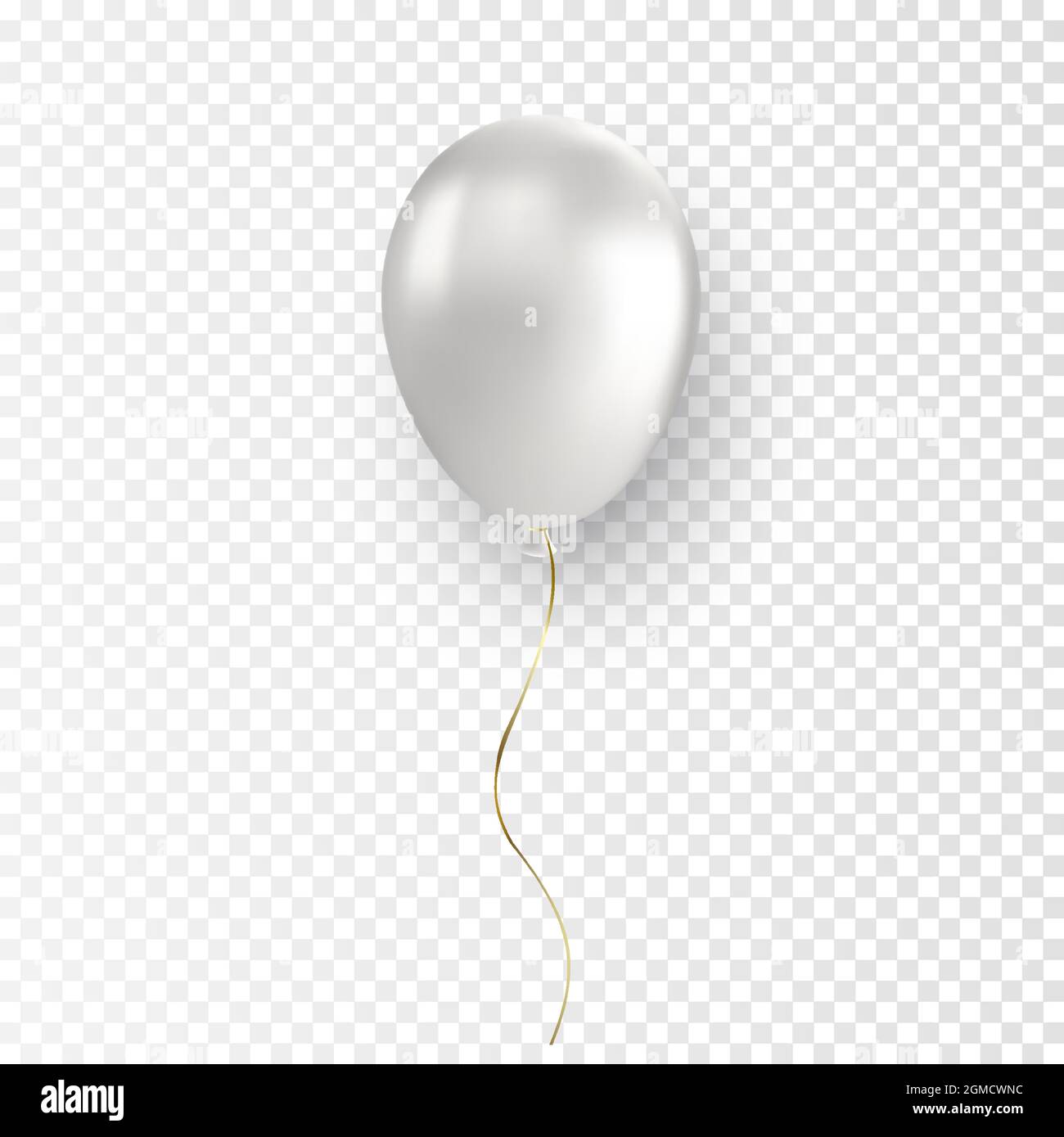 Vector glossy realistic white balloon on transparent background Stock Vector Image & Art Alamy