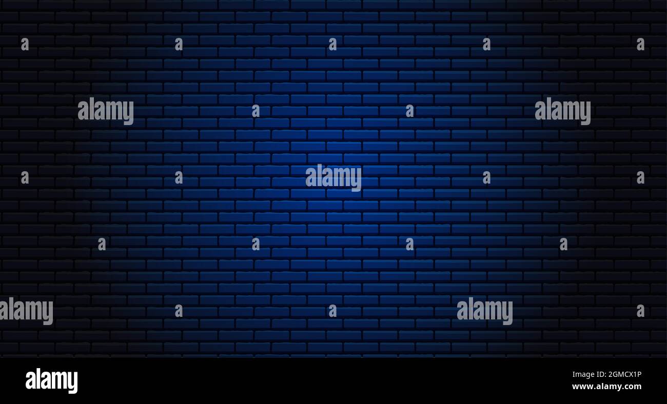 Nightly brick wall. Stock Vector