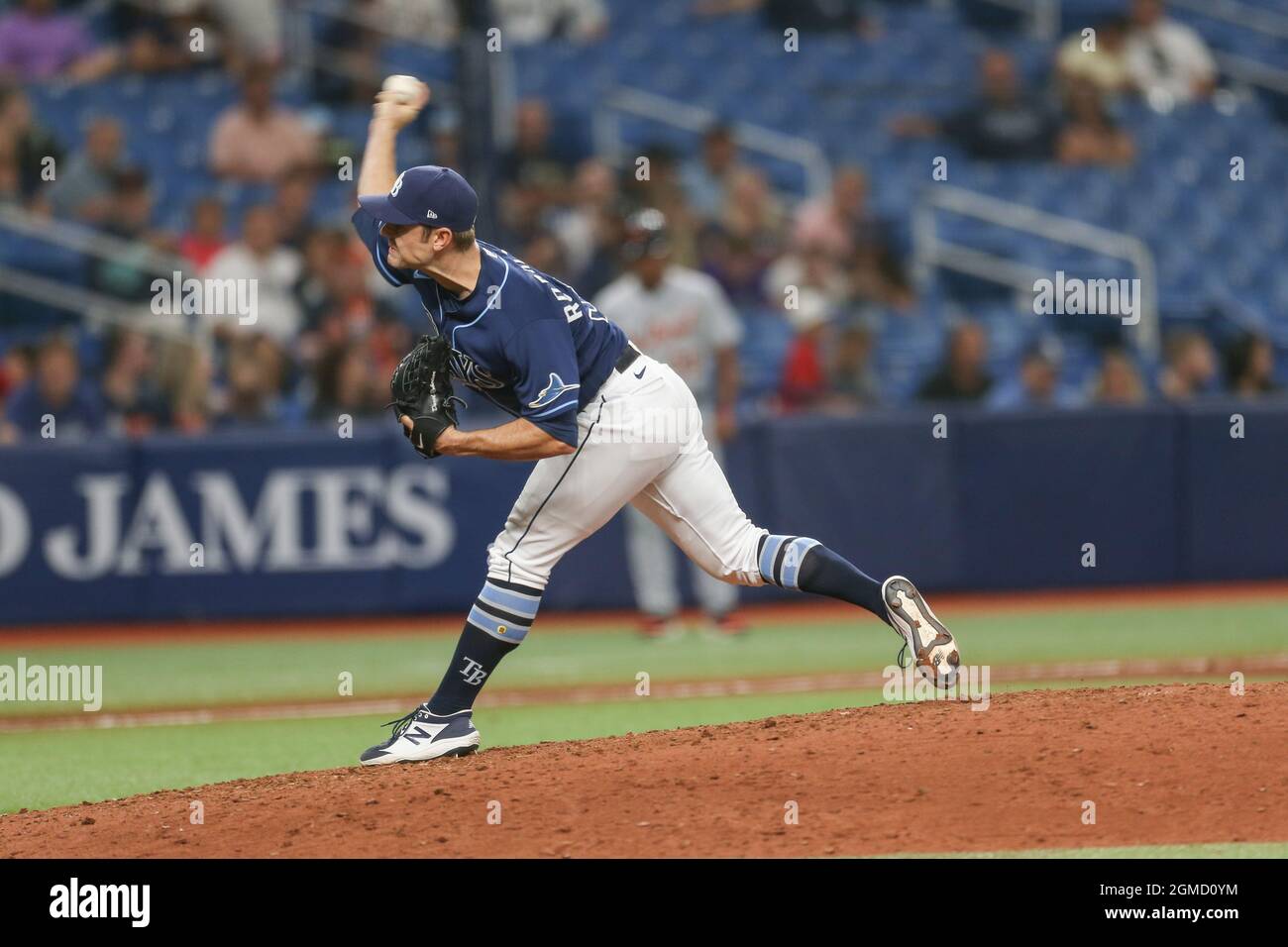 St. Petersburg, FL. USA; Tampa Bay Rays relief pitcher David Robertson ...