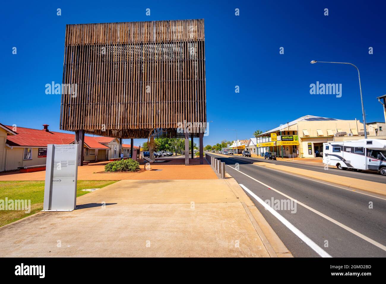 Barcaldine, Queensland, Australia - The Tree of Knowledge art installation Stock Photo