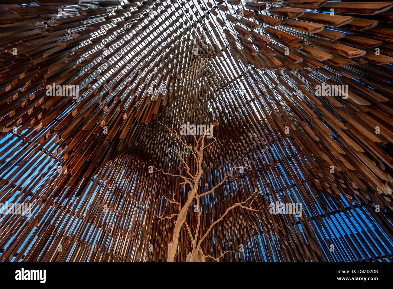 Barcaldine, Queensland, Australia - The Tree of Knowledge art installation Stock Photo