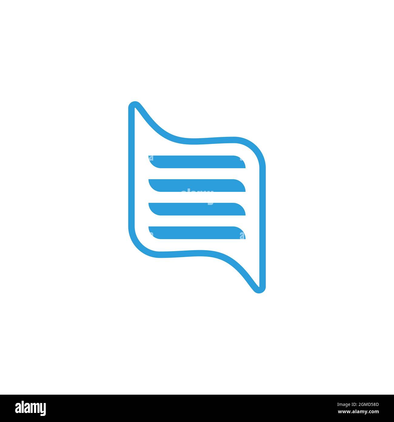 linked bubble talk text paper logo vector Stock Vector