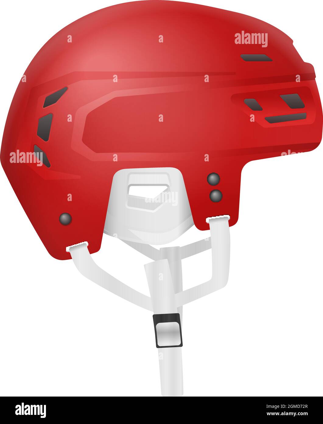 Hockey helmet on a white background. Vector illustration Stock Vector ...