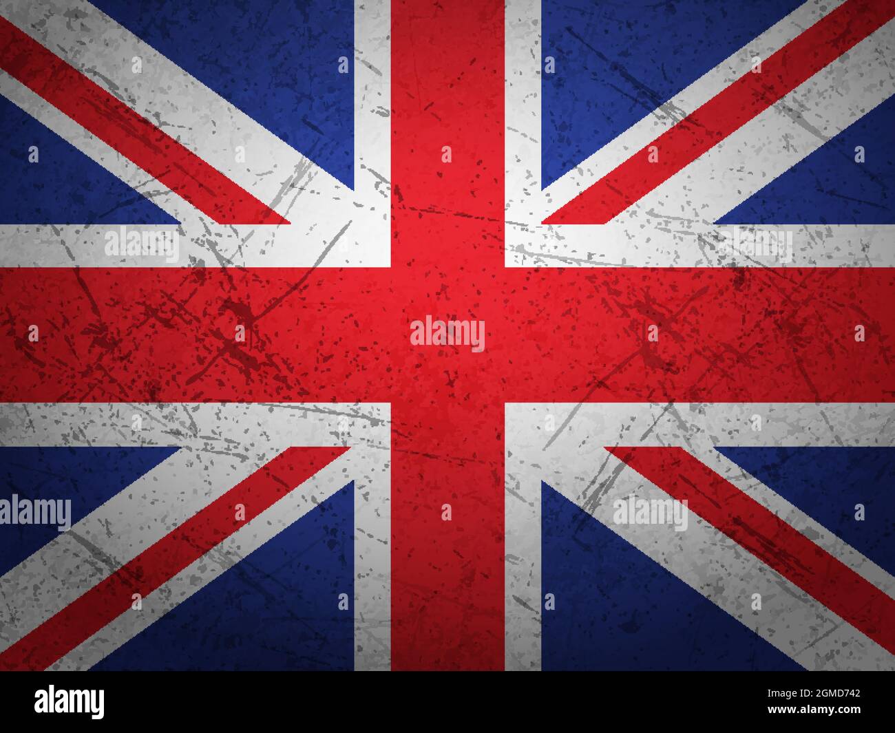Grunge UK flag textured background. Vector illustration Stock Vector ...