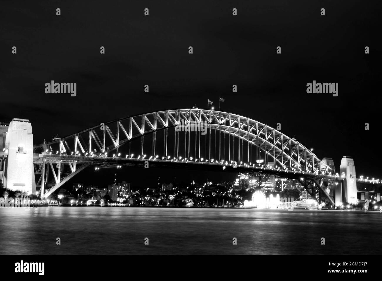 Sydney Harbour Bridge at night Stock Photo - Alamy