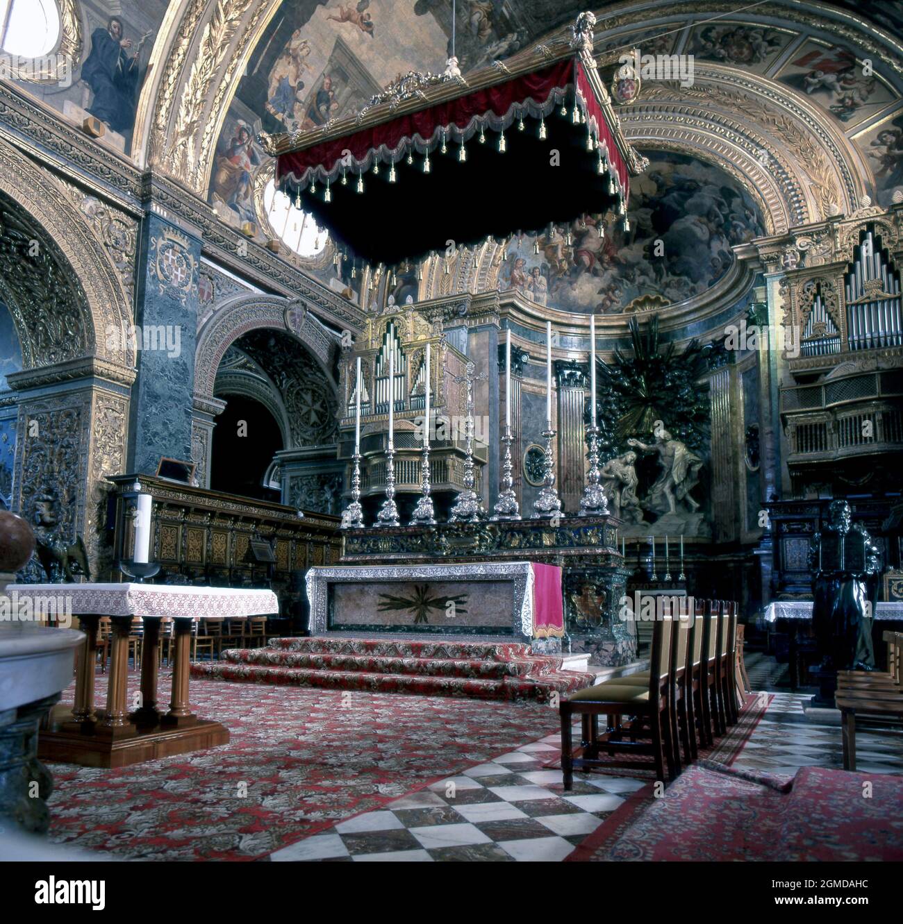 High Altar, St John's Cathedral, Valletta, Malta, Europe, EU Stock Photo