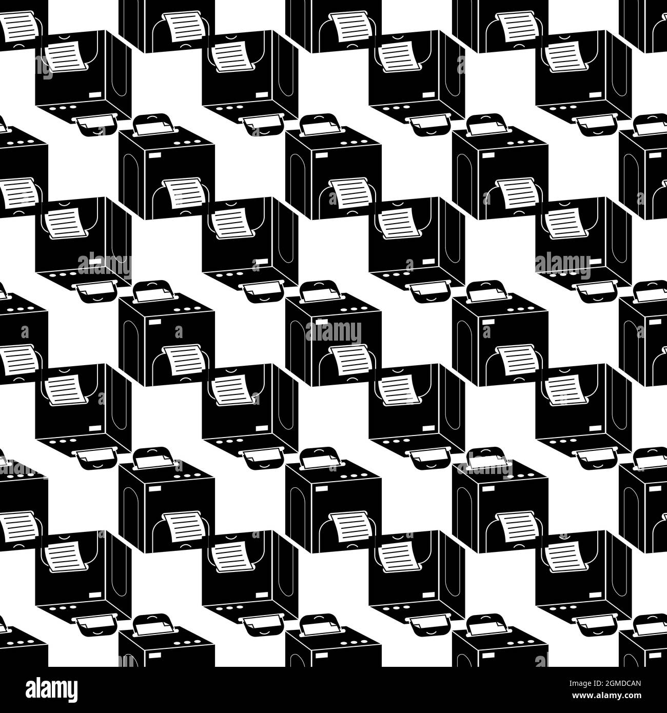 Square printer pattern seamless background texture repeat wallpaper geometric vector Stock Vector