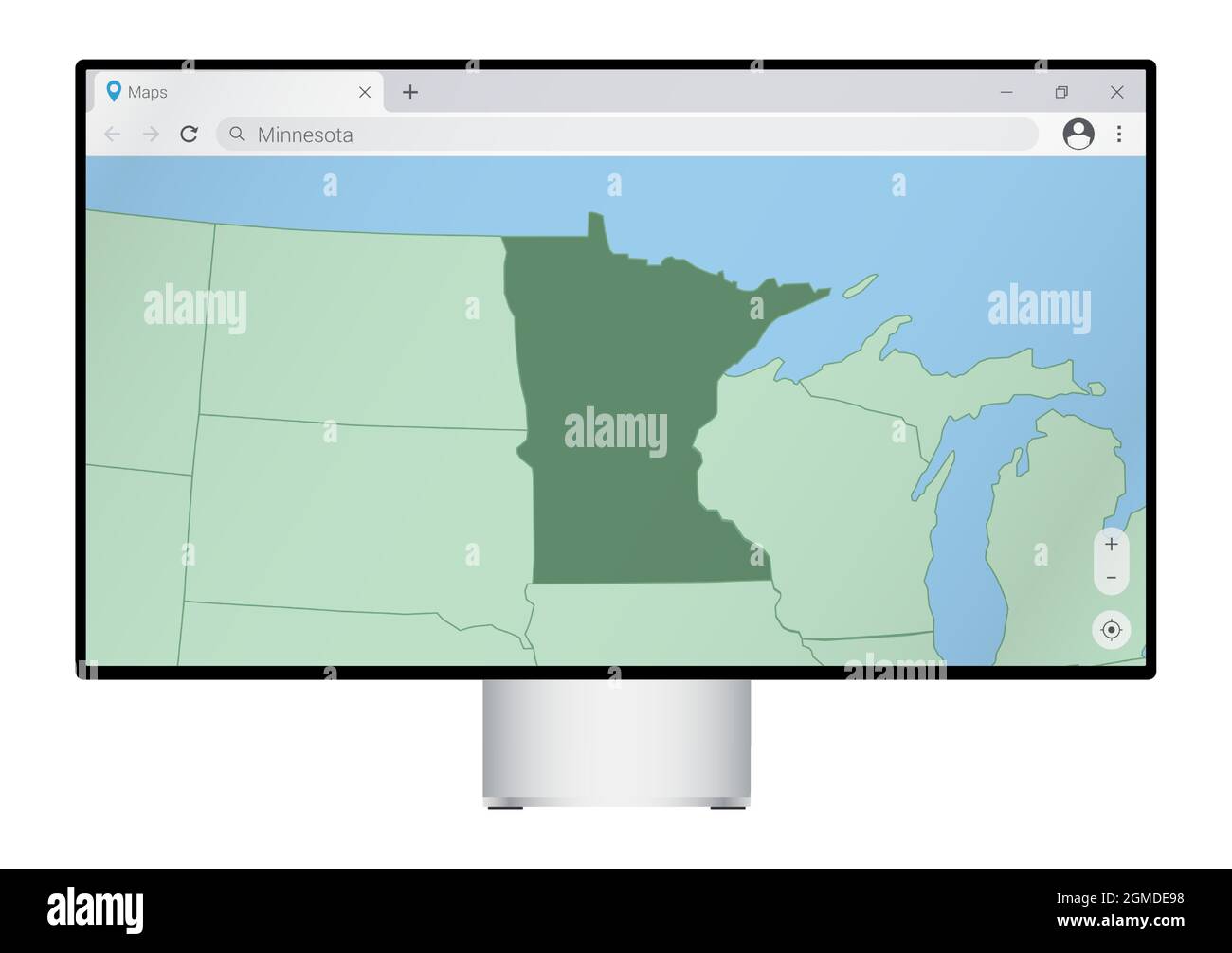 Saint paul minnesota mn state border usa map Vector Image