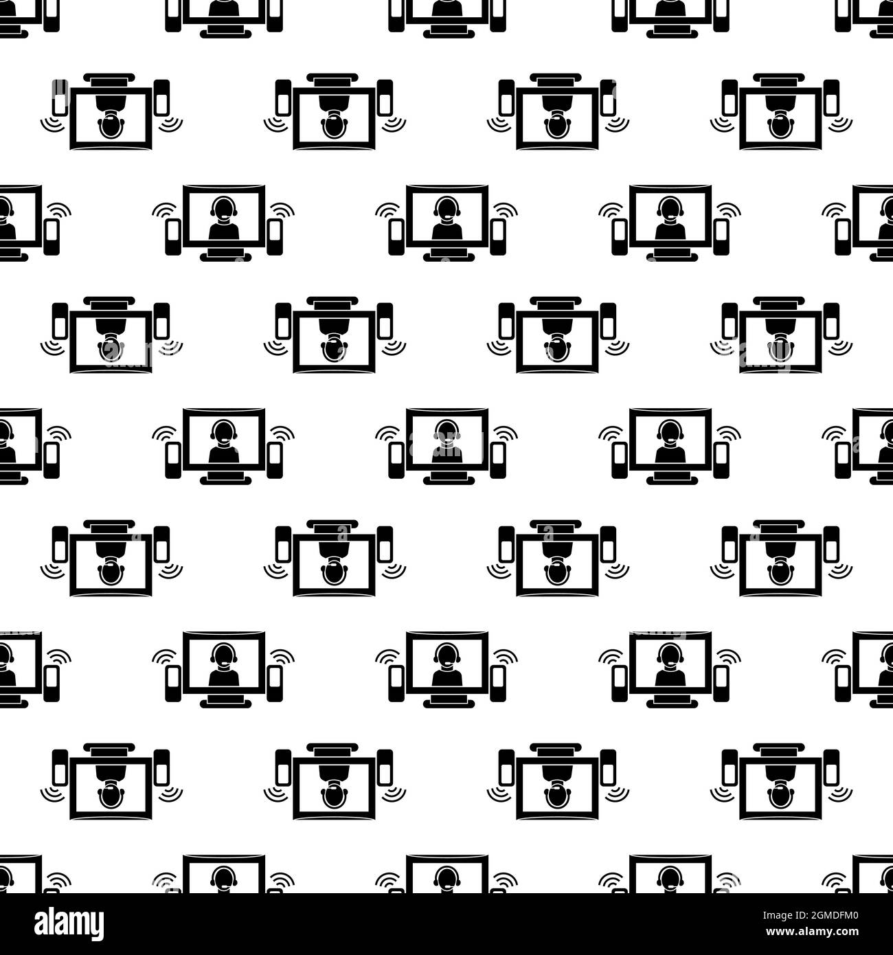 Live webinar pattern seamless background texture repeat wallpaper geometric vector Stock Vector