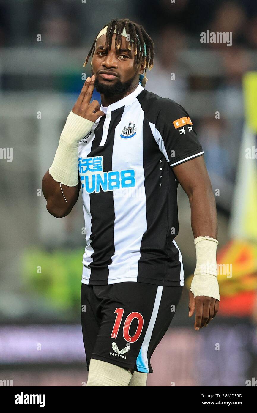 Allan Saint-Maximin #10 of Newcastle United during the game Stock