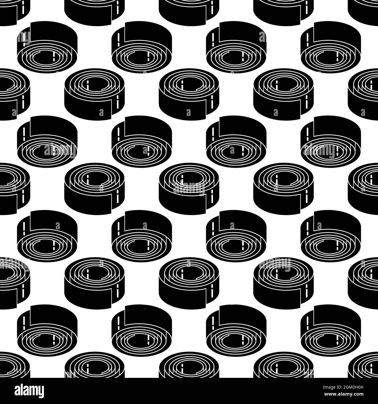 Metal coil pattern seamless background texture repeat wallpaper