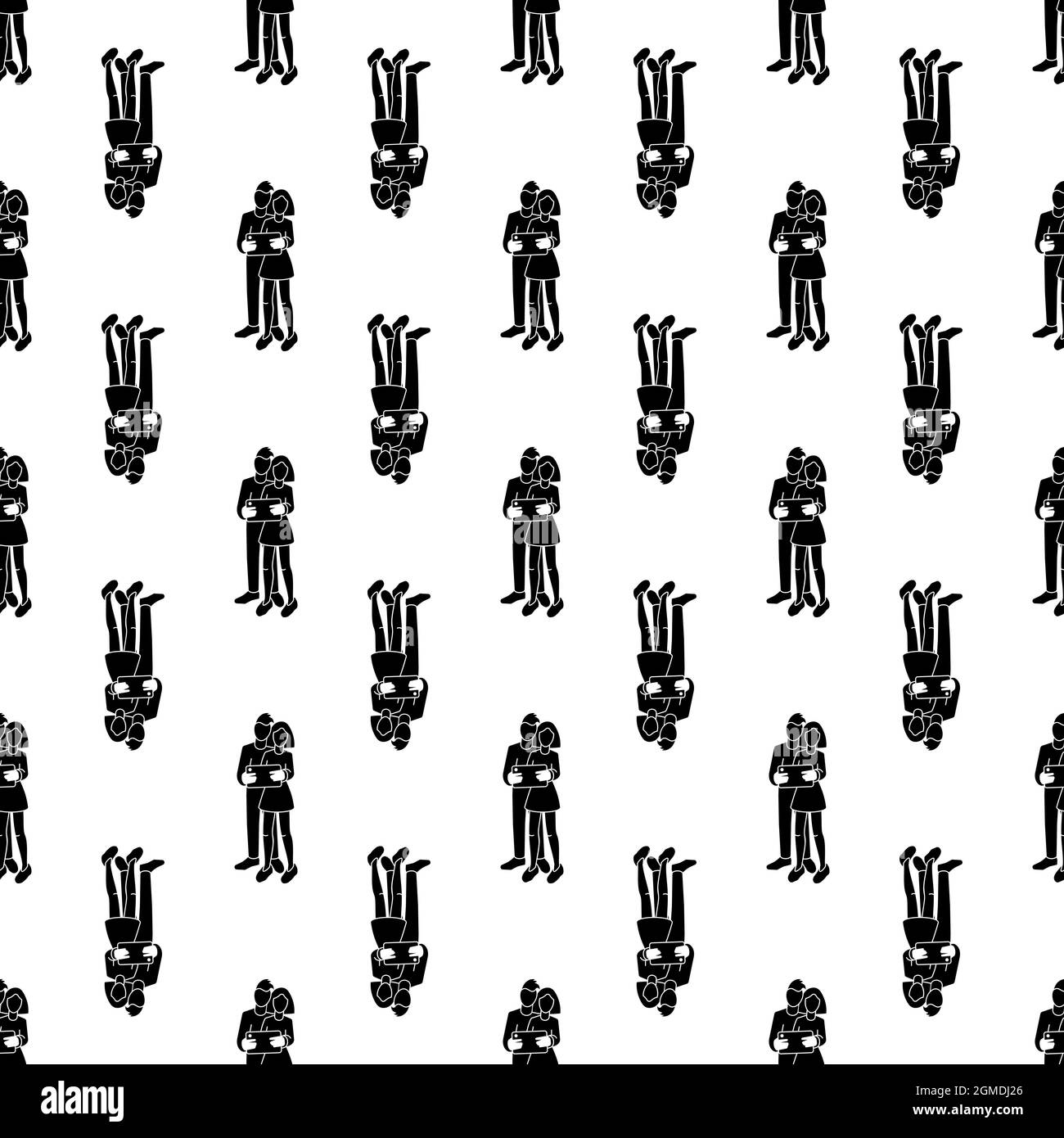Couple family selfie pattern seamless background texture repeat ...