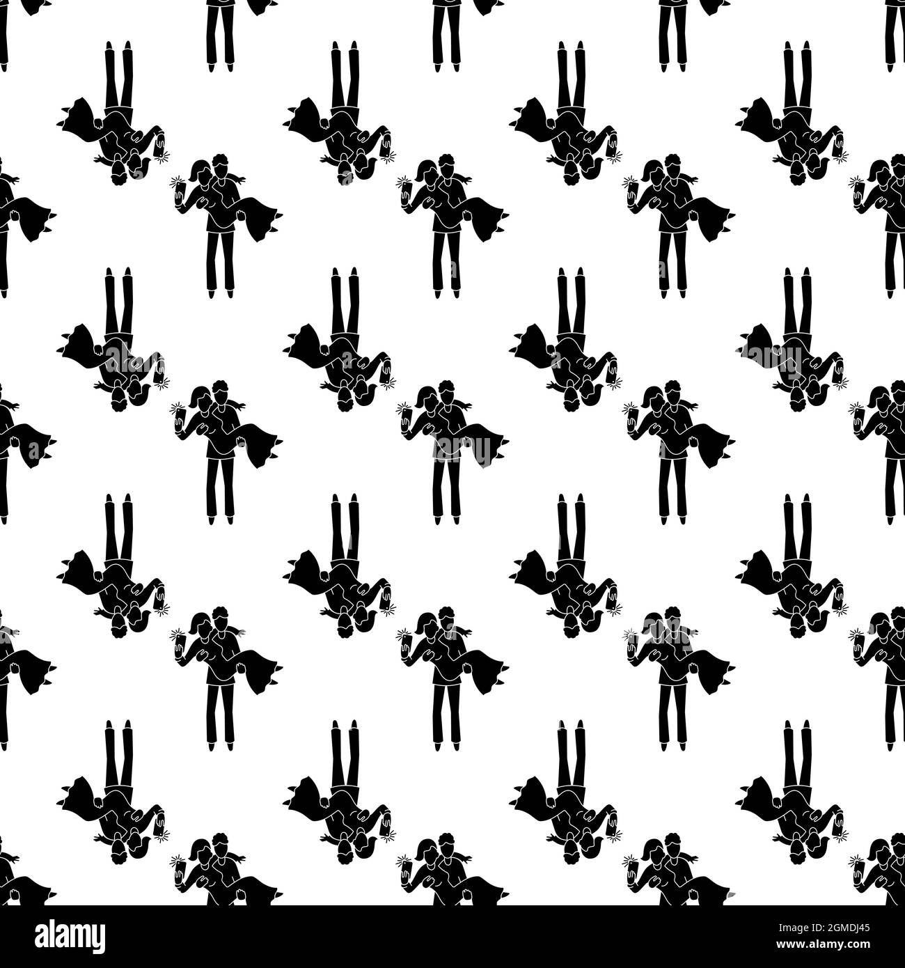 Just married selfie pattern seamless background texture repeat ...