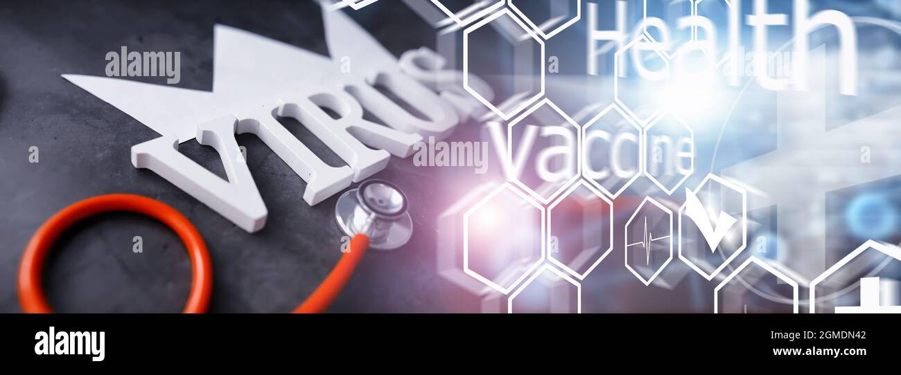Virology Lettering Medical background. Lettering virus. Coronavirus wooden letters ...