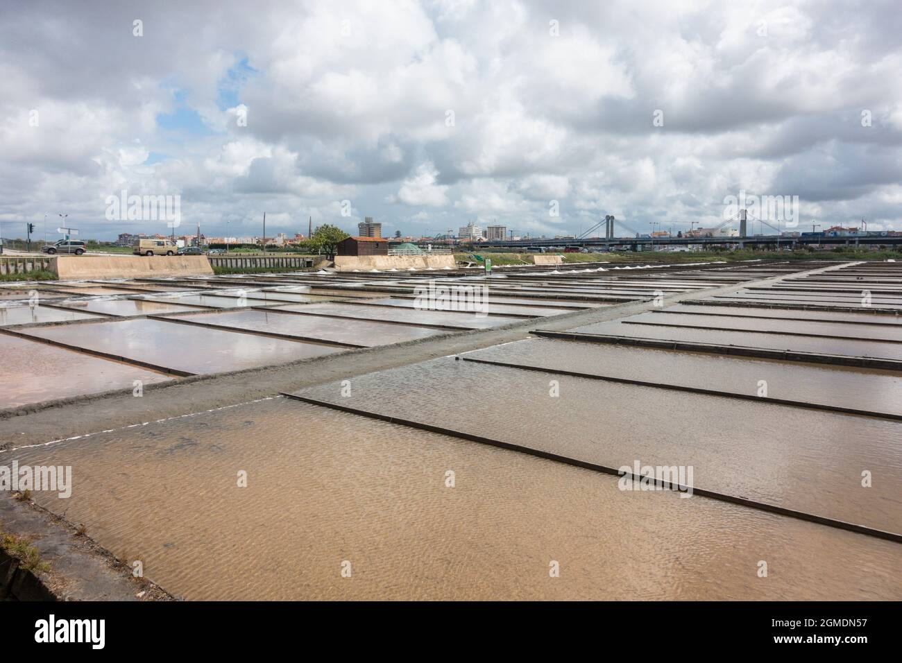 Aveiro salinas, salt pans in the city of Aveiro, Portugal Stock Photo
