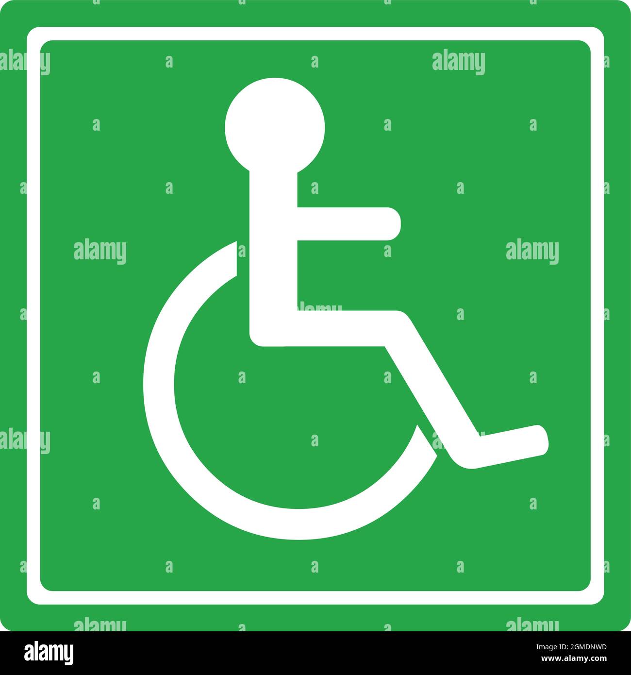 Vector illustration of disabled area signage Stock Vector