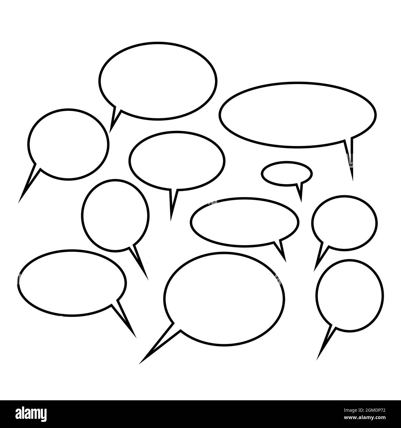 Speech bubbles, a concept of expressing the opinion of society Stock Vector