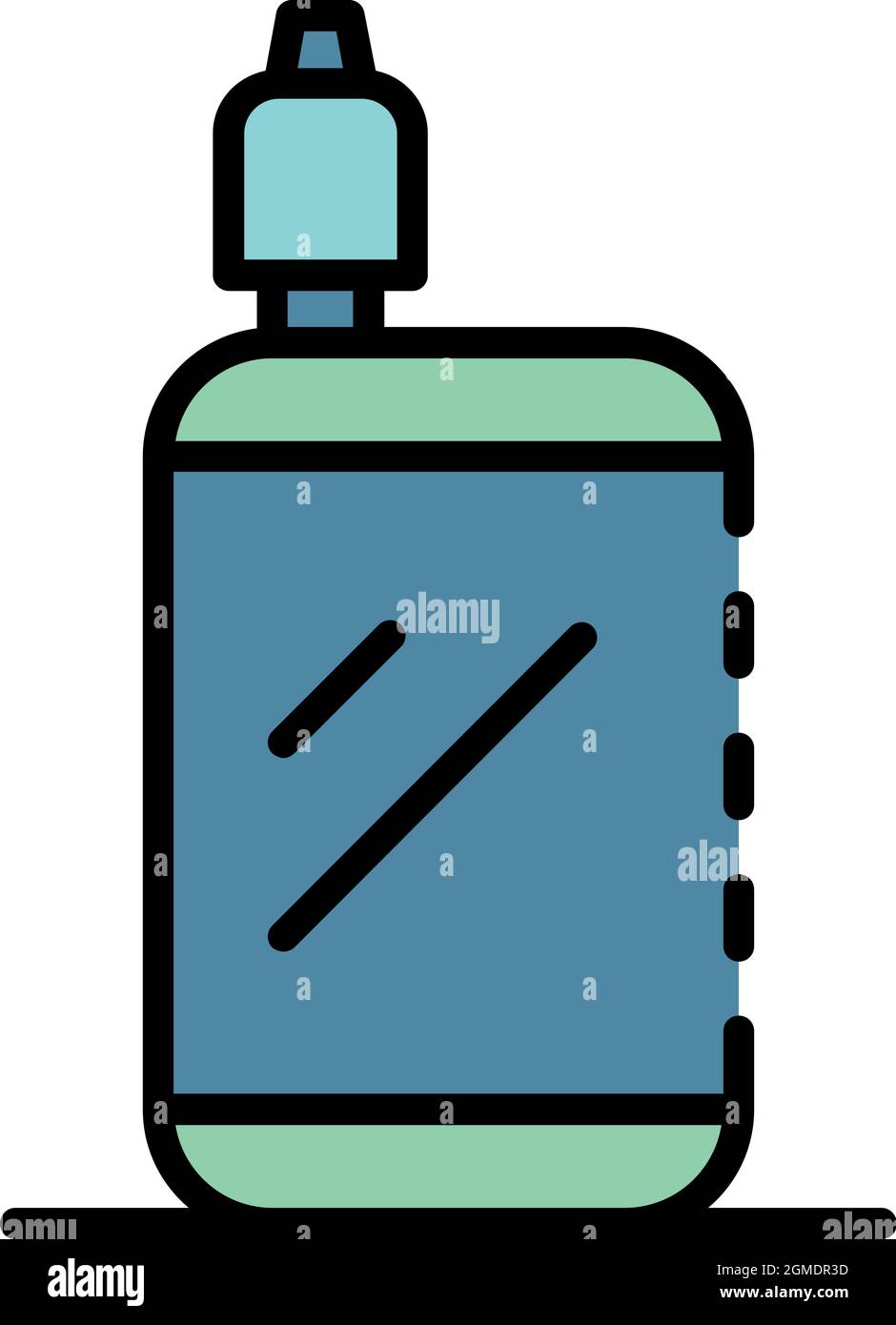 Portable vape icon. Outline portable vape vector icon color flat ...