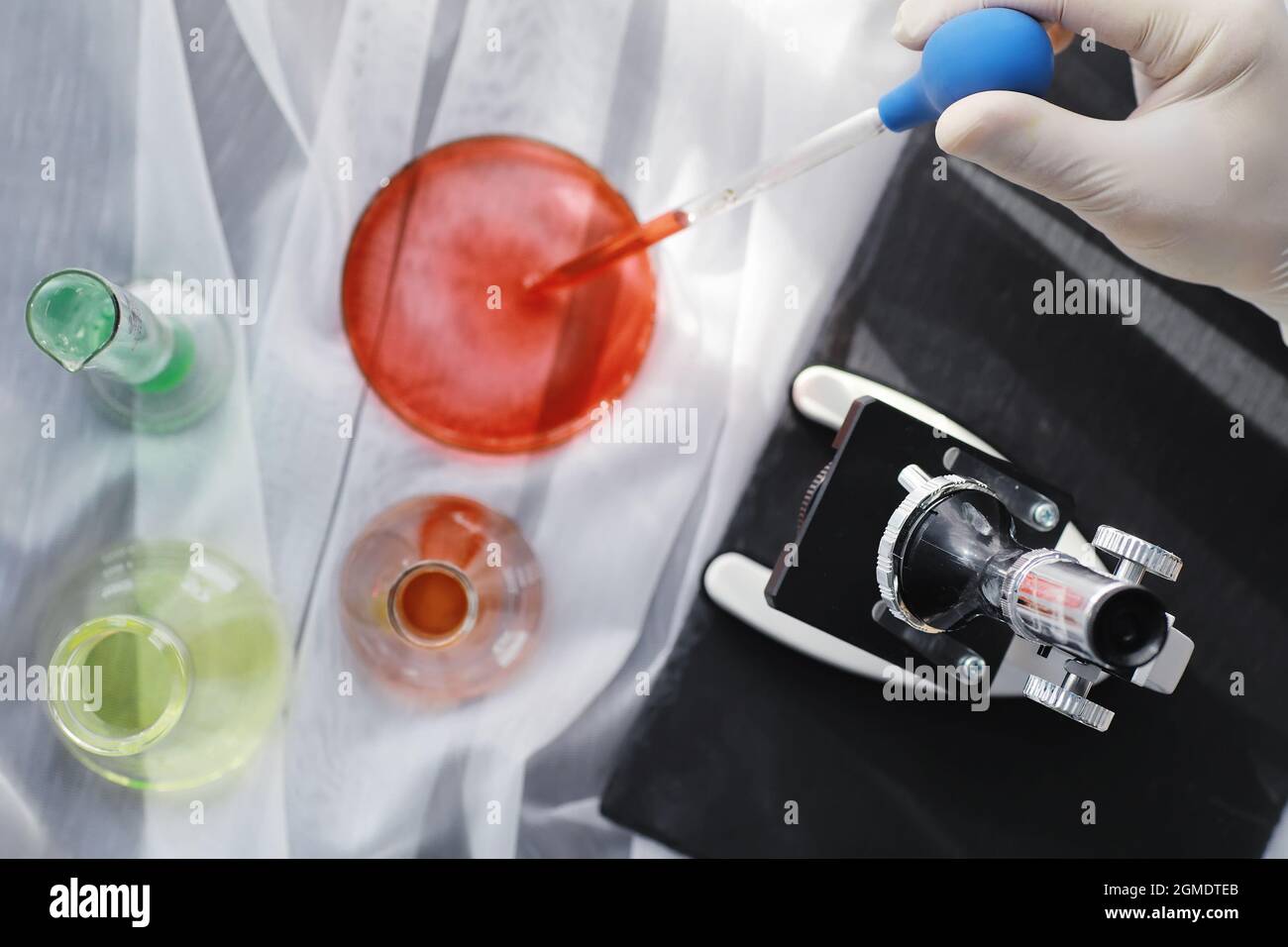 Laboratory research. Drug testing. Chemical experiments in the ...