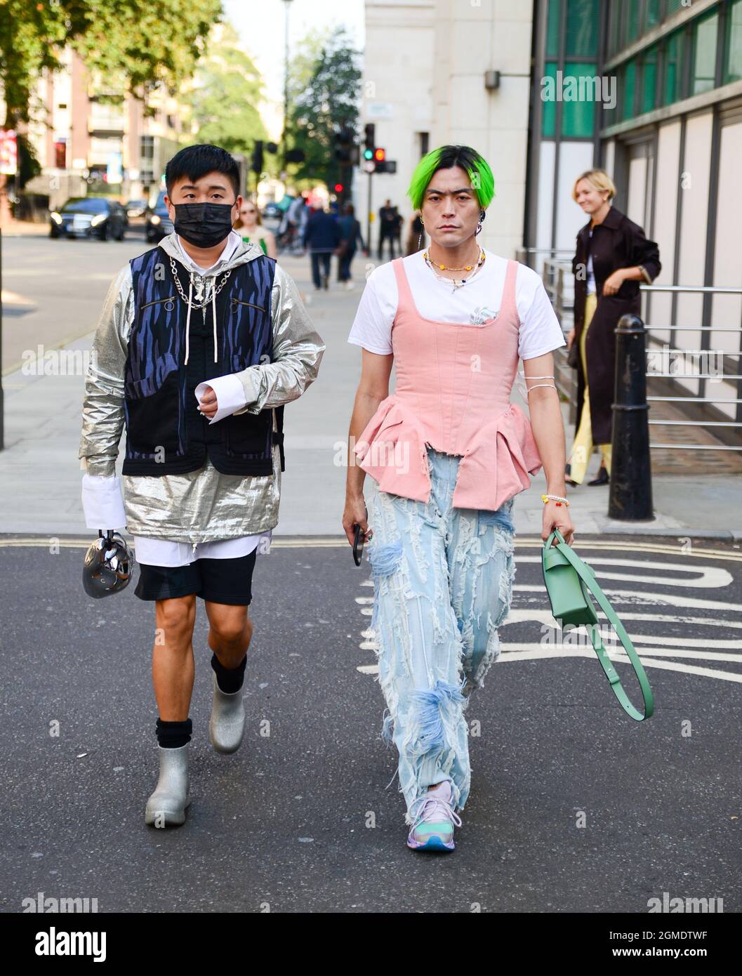 London, UK. 18th Sep, 2021. - [ ] London fashion week at the Old Selfridges hotel.  Tic Tok sponsoring and  showcasing this event’s new generation talent in a series of shows at the hotel. Credit: graham mitchell/Alamy Live News Stock Photo