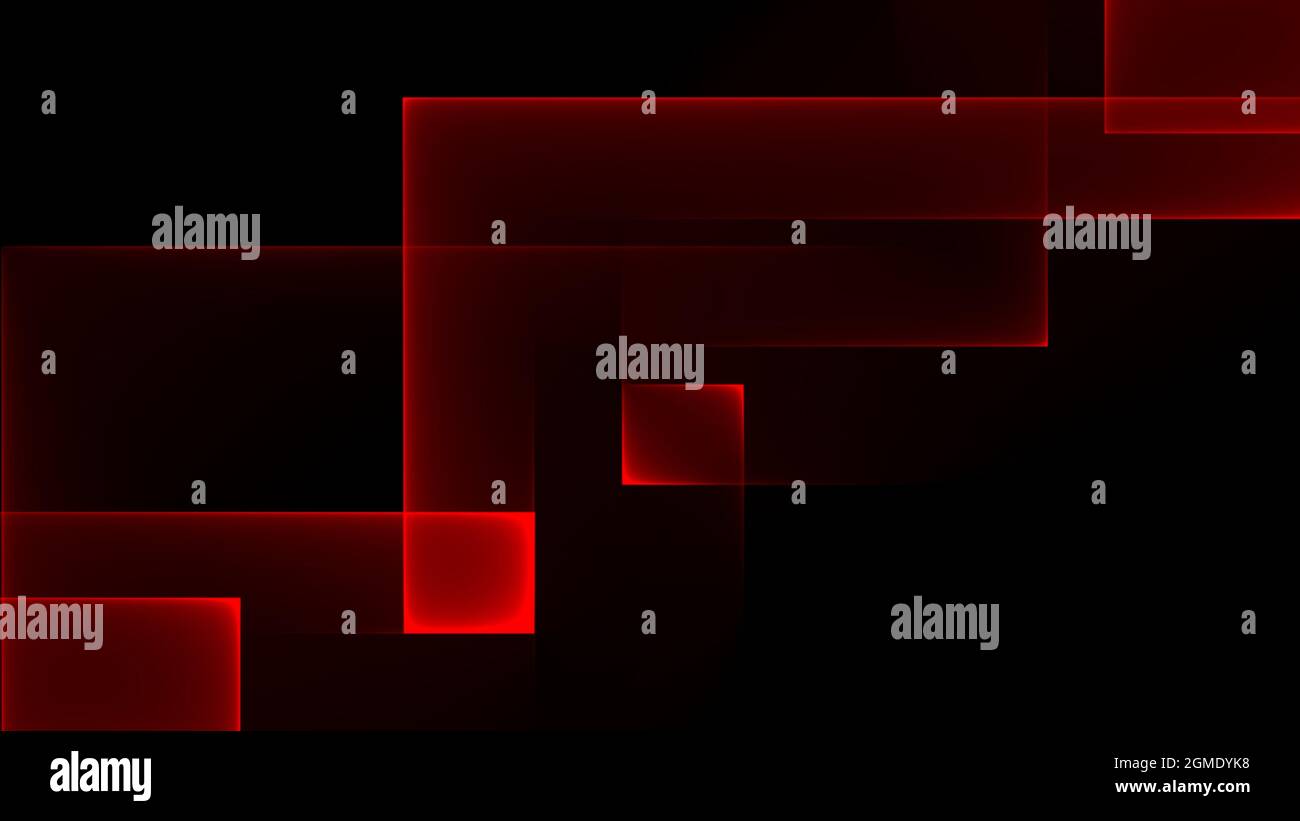 Abstract background 4k red light dark black cubes pattern waves and ...