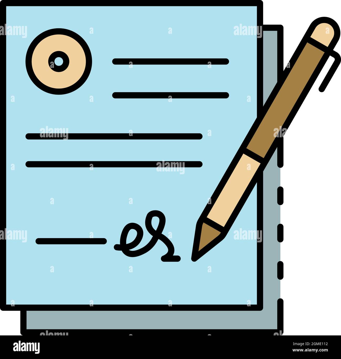 Confirm delivery signature icon. Outline confirm delivery signature