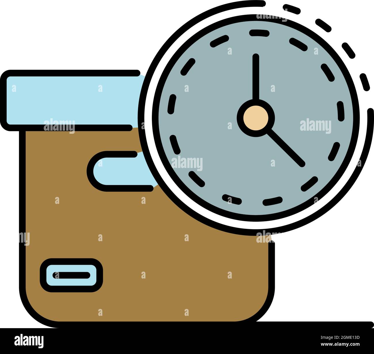 Fast parcel delivery icon. Outline fast parcel delivery vector icon ...
