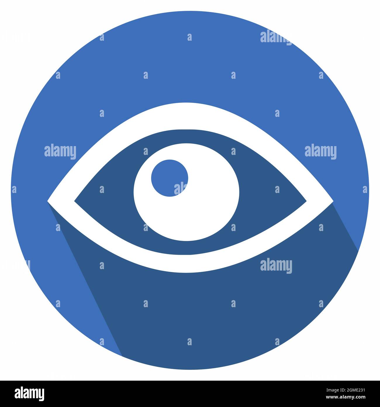 Icon Vector of Eye - Long Shadow Style - Simple illustration, Editable ...
