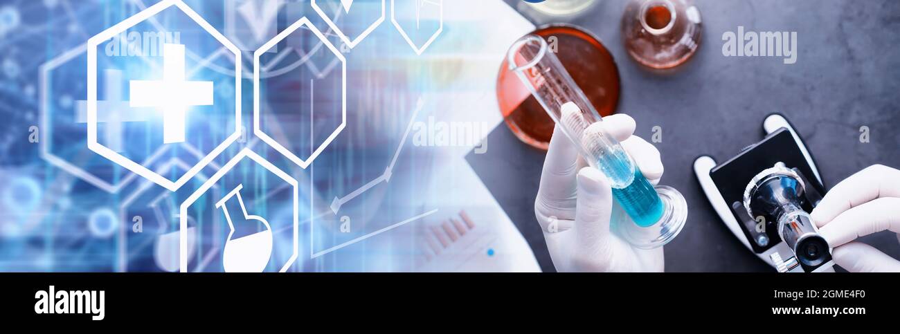 Laboratory research. Drug testing. Chemical experiments in the ...