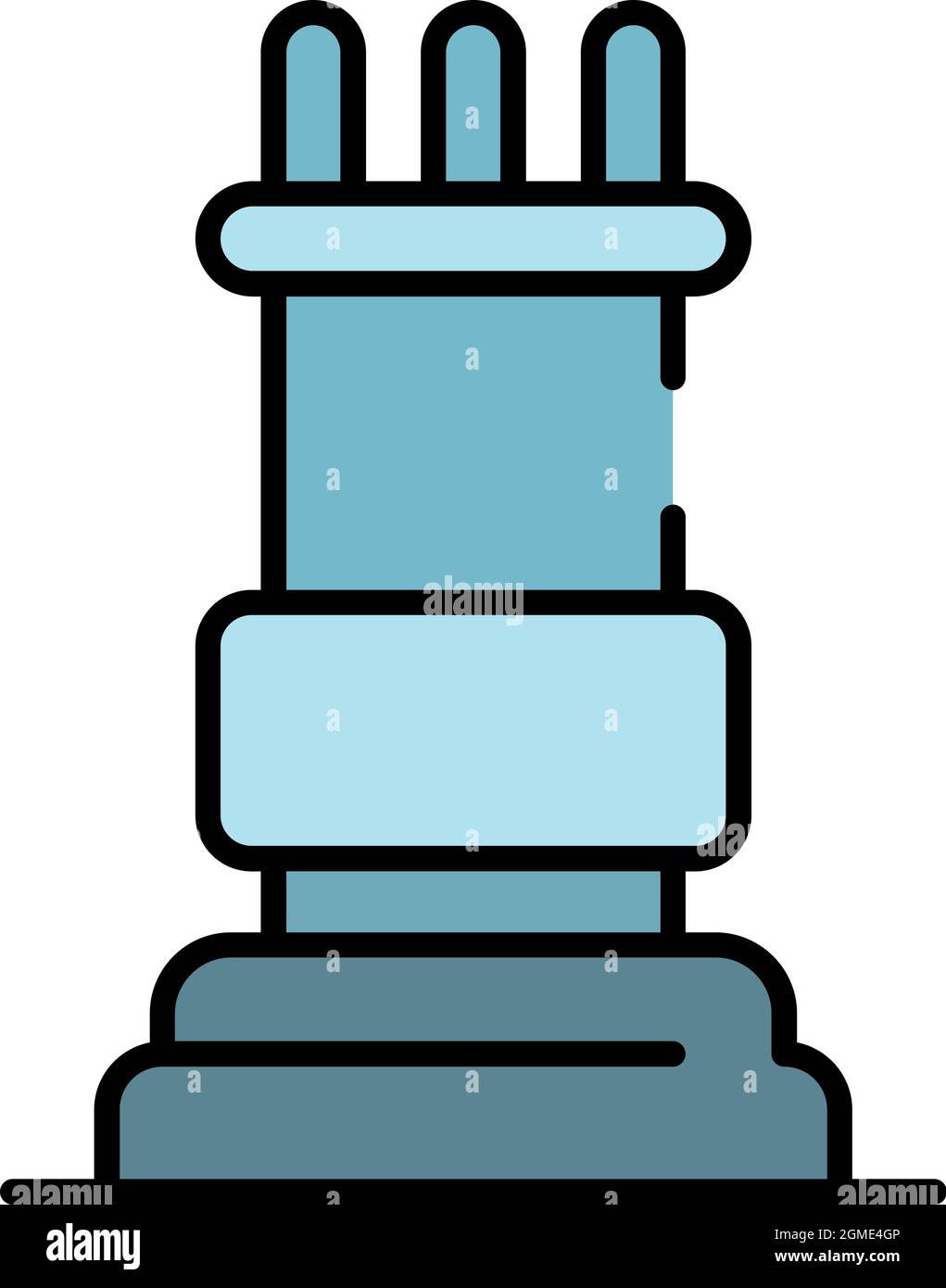 Isolated rook chess piece icon Royalty Free Vector Image