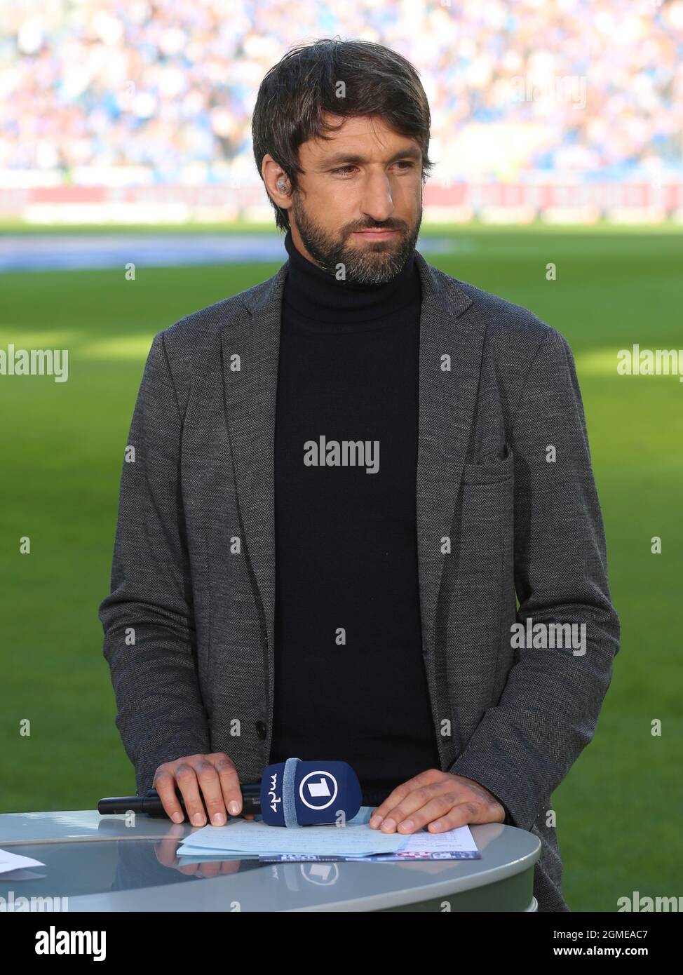 Soccer TV Expert Thomas Broich During The 3rd League Season 2021-22 1.FC Magdeburg - 1.FC Kaiserslautern In The MDCC-Arena Magdeburg Stock Photo