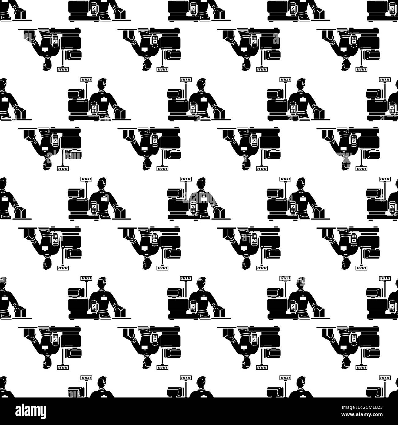 Man cashier pattern seamless background texture repeat wallpaper ...