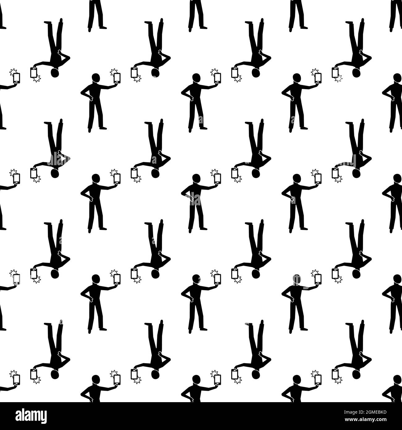 Young man take selfie pattern seamless background texture repeat ...