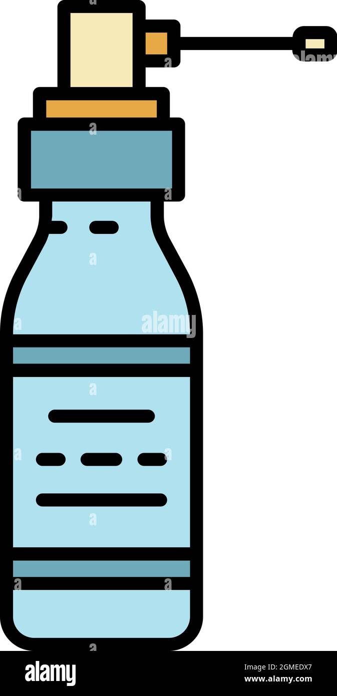Spray for the throat icon. Outline spray for the throat vector icon ...