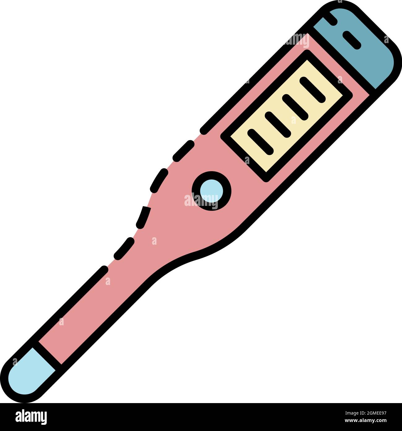Electronic thermometer icon. Outline electronic thermometer vector icon