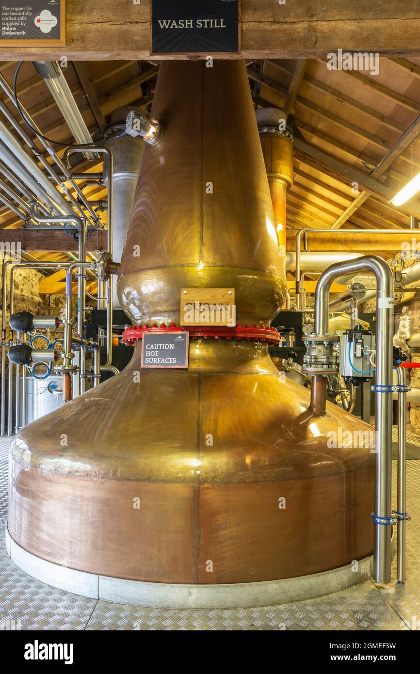 Whisky still, The Lakes Distillery, Cumbria, UK Stock Photo