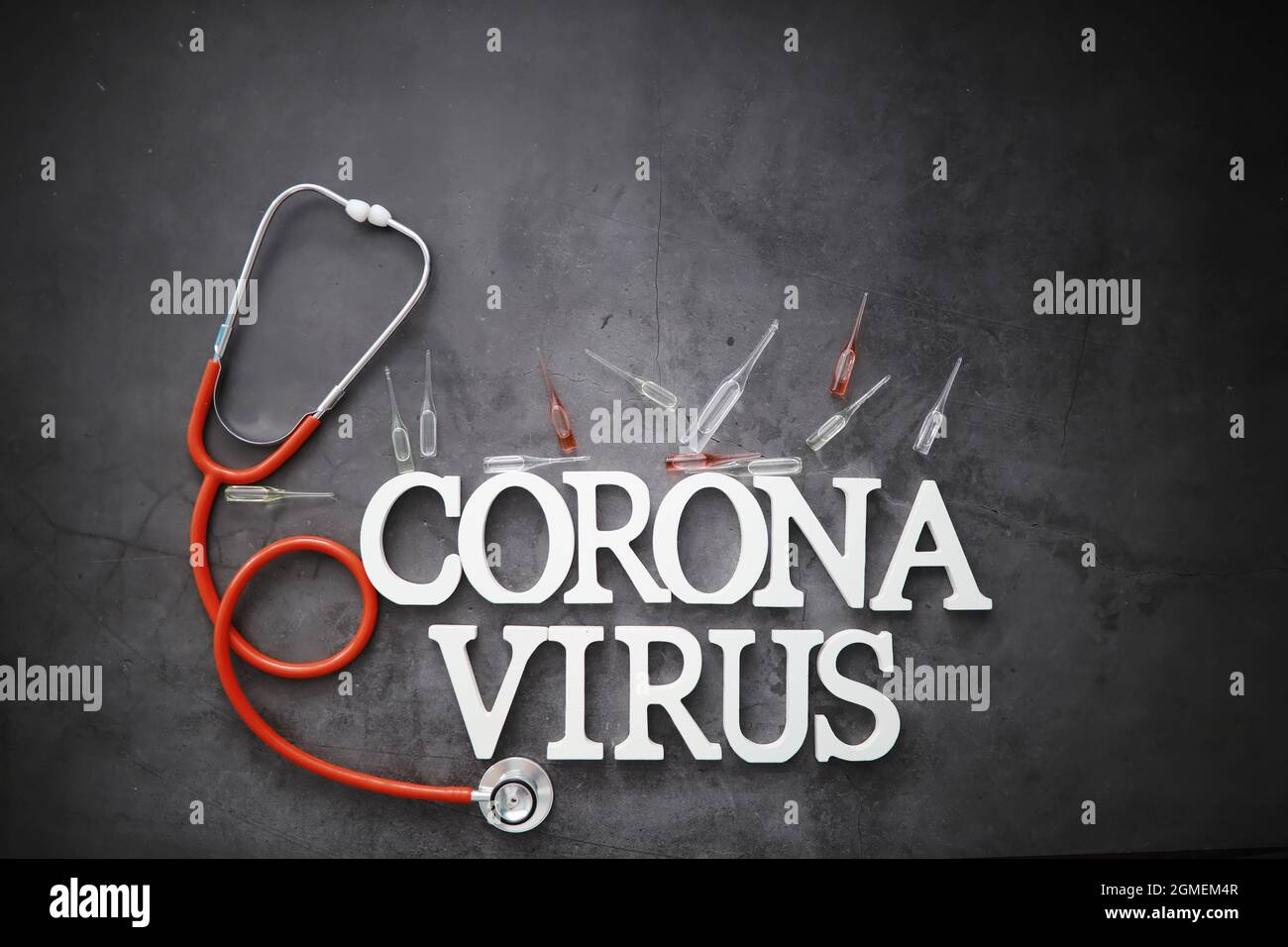 Virology Lettering Medical background. Lettering virus. Coronavirus wooden letters ...
