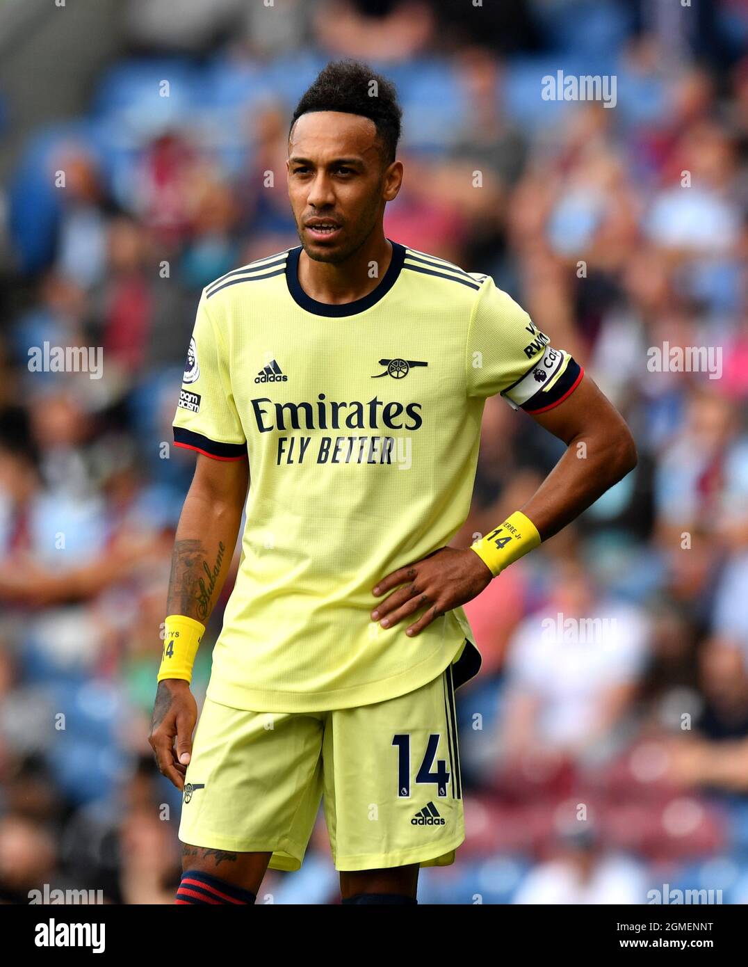 Arsenal's Pierre-Emerick Aubameyang during the Premier League match at Turf Moor, Burnley. Picture date: Saturday September 18, 2021. Stock Photo