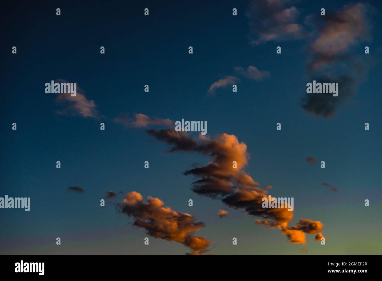 Sunset sky with clouds as a natural background Stock Photo - Alamy