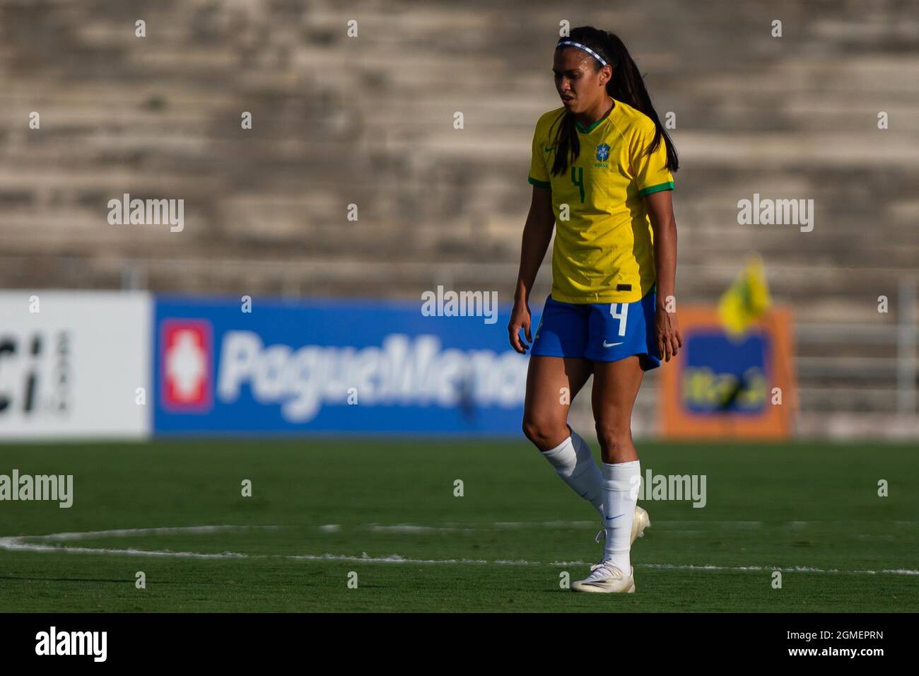 Campina Grande, Brazil. 15th Mar, 2020. Marcelinho Paraíba gives an  interview during a game between Perilima and Centro Sportivo Paraibano  (CSP), held this Sunday afternoon (15th) at the Ernani Sátyro stadium in