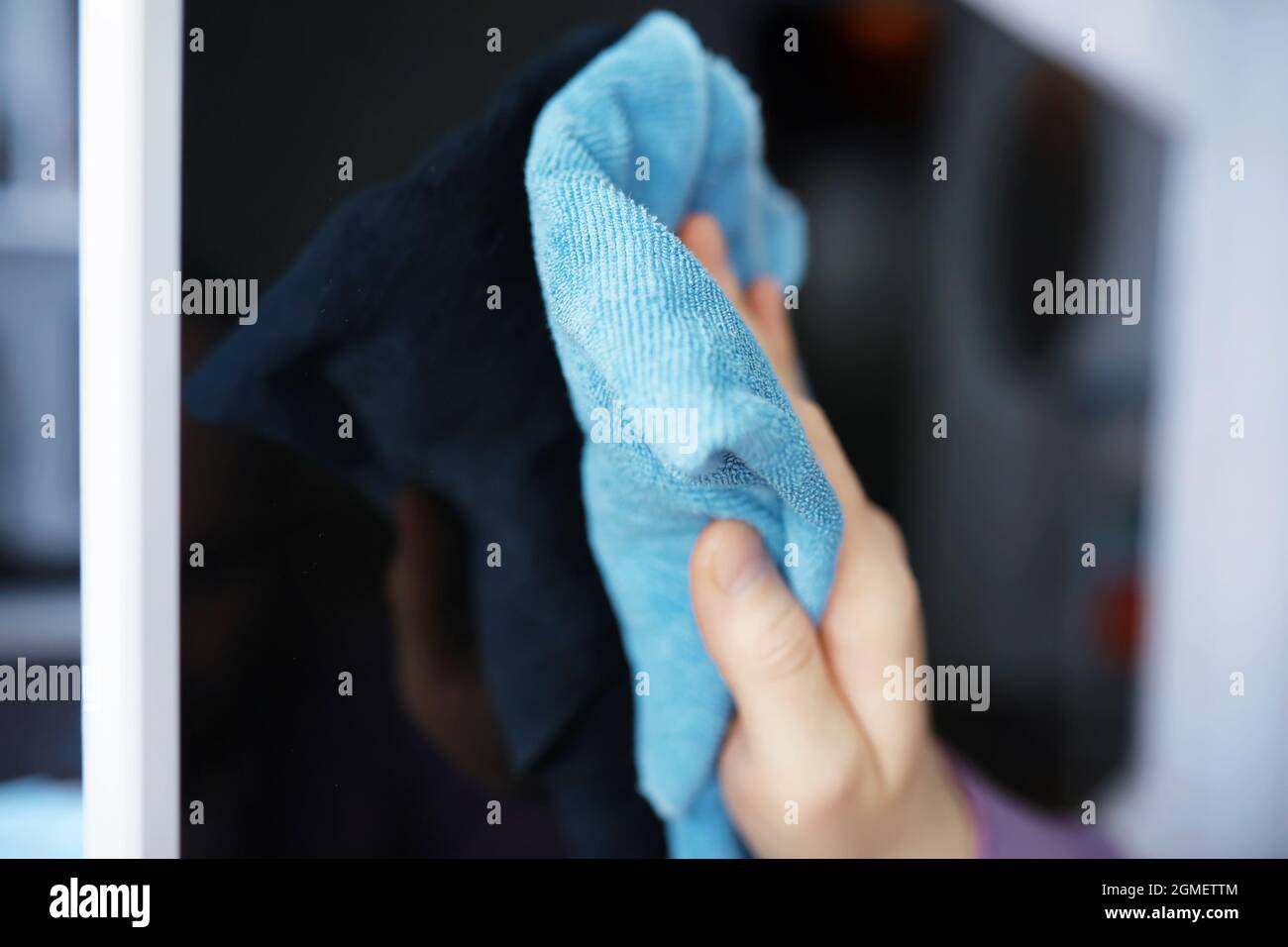 House cleaning. Dusting on household appliances. TV cleaning. General