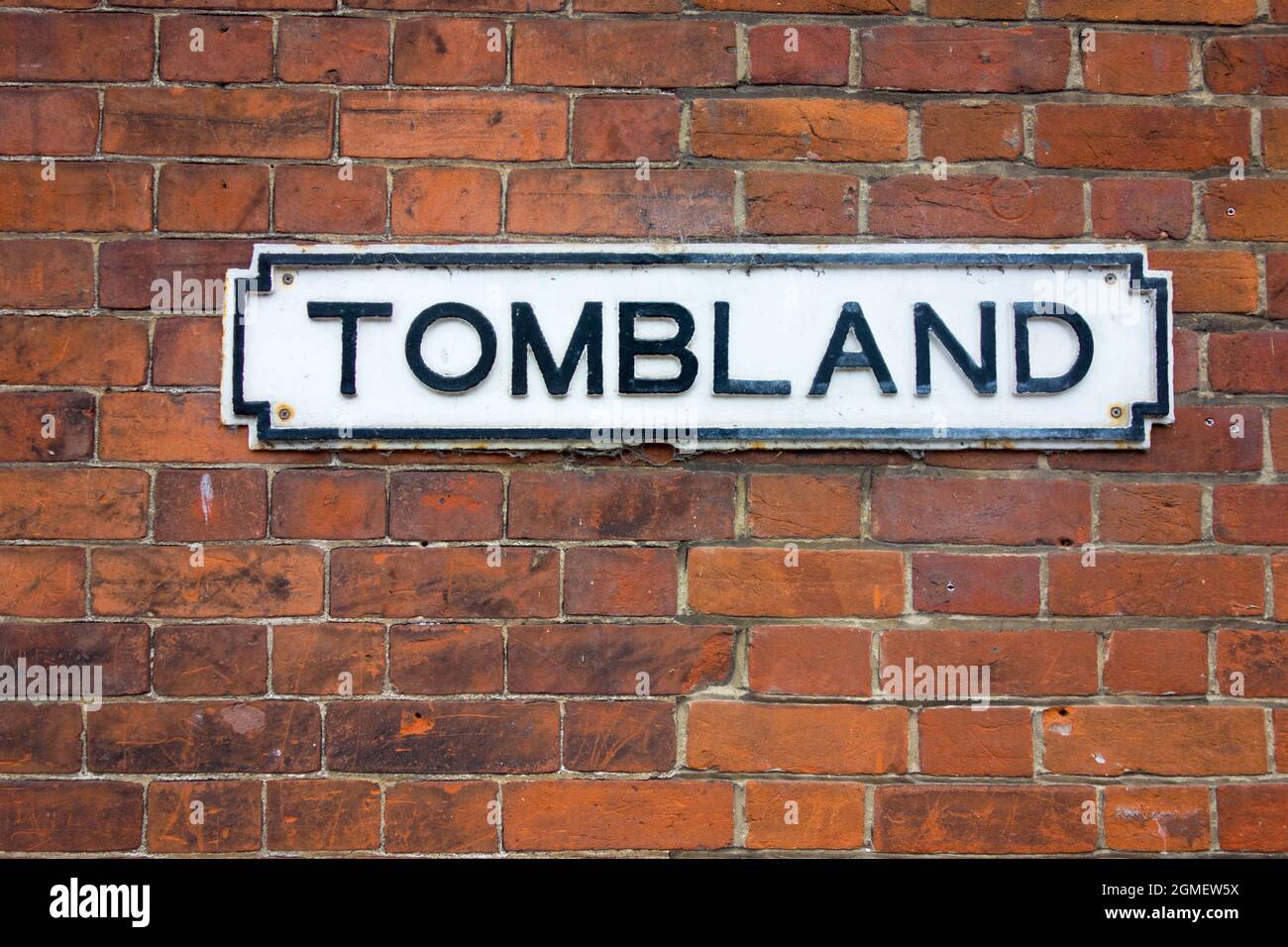Cast iron Tombland street sign in Norwich UK Stock Photo